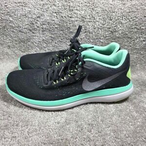 Nike Flex 2016 RN Sneakers Black Green Glow Running Shoes - Womens 7